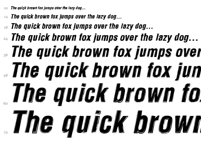 Newside FP font waterfall